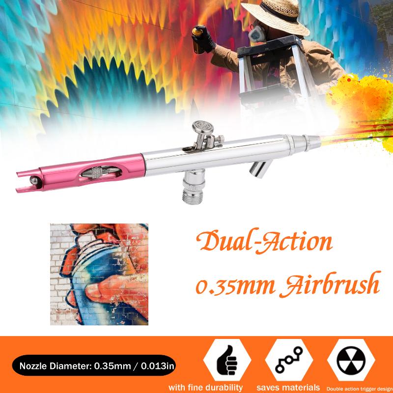 

Professional 0.35mm Airbrush Set for Model Making Art Painting with G1/8 Adapter Wrentch 2 Fluid Cups Pen Cap and Metal Holder