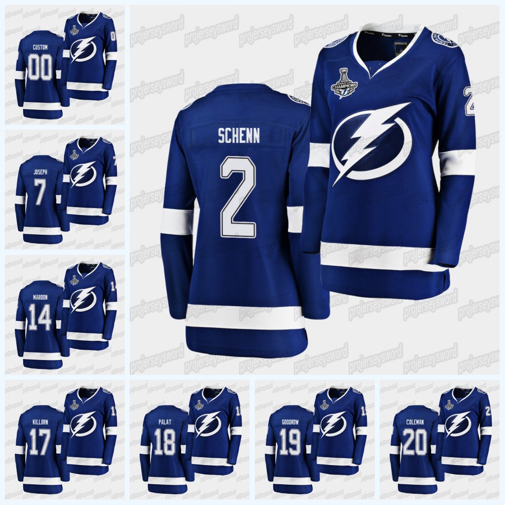 

Womens Tampa Bay Lightning Champions Jersey Jan Rutta Barclay Goodrow Ondrej Palat Alex Killorn Patrick Maroon Luke Schenn Mathieu Joseph, Black;red