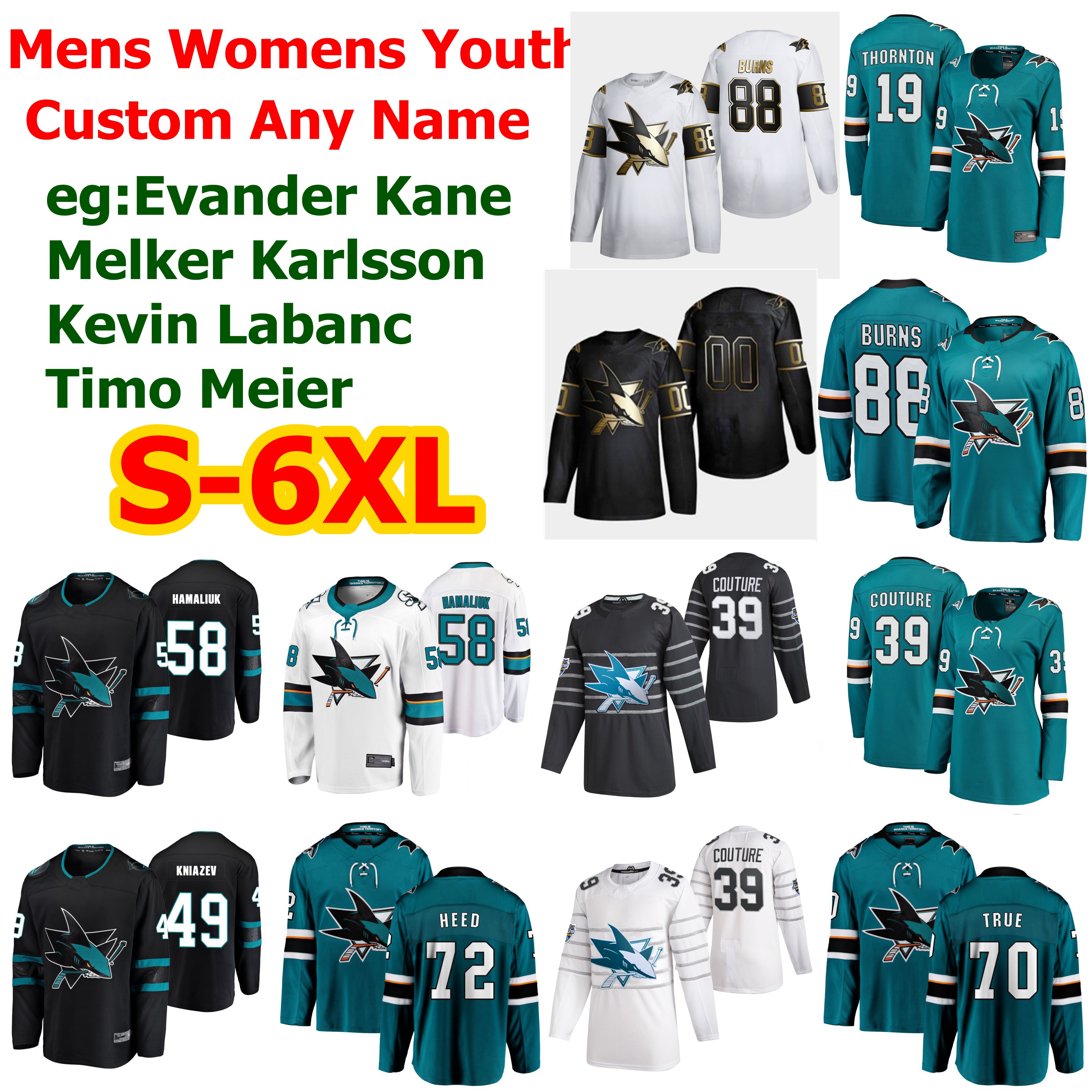 

S-6XL Golden Edition San Jose Sharks Jerseys 47 Trevor Carrick Micheal Haley Ryan Donato Noah Gregor Matt Nieto Hockey Jerseys Custom Stitch, Black;red