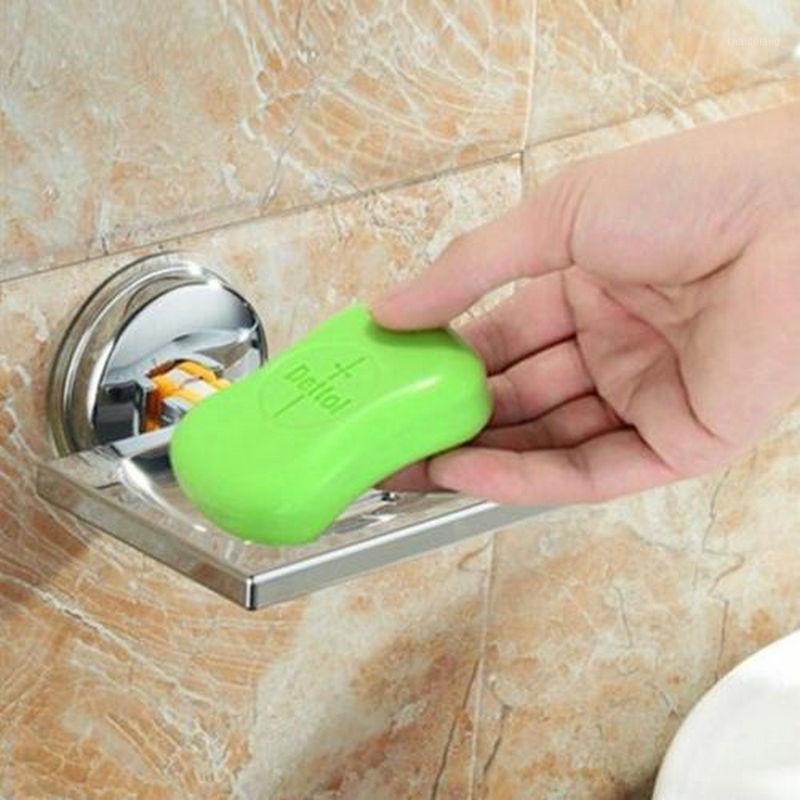 

2020 New Non Rust STRONG Suction Stainless Steel Bathroom Shower Soap Holder Dish Rack1