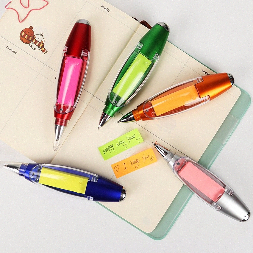 

Memo Pad Ballpoint Pen Office School Supplies Creative Plastic Light Stationery Ball Pen For Kids Gift z9k5#, Blue;orange