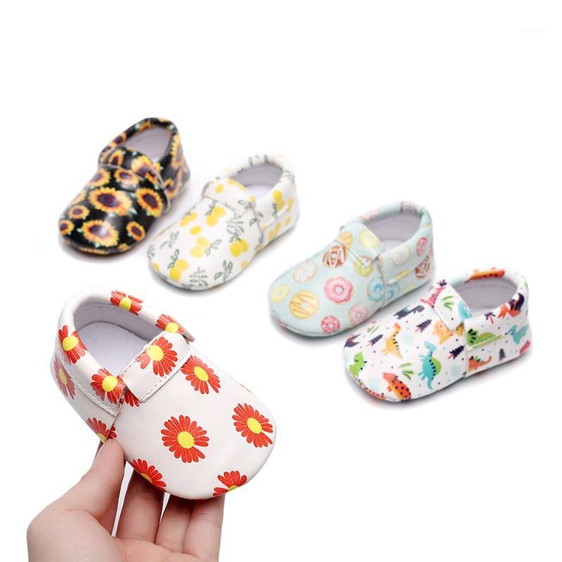 

Cute Flower Print Leather Shoes Soft Soled Non-slip Toddler Shoes For Baby Girls Infant Girl Princess First Walker1