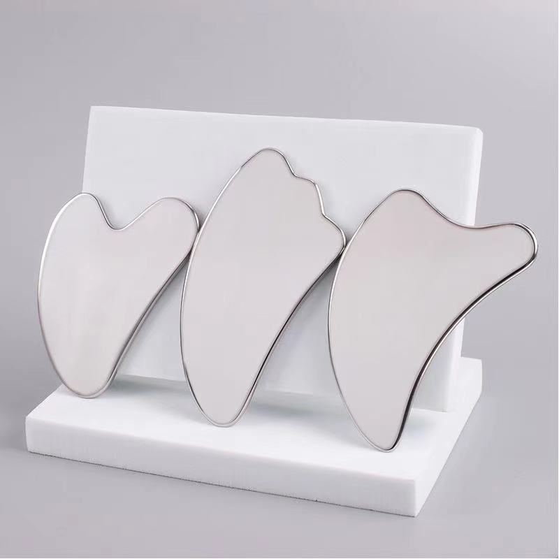 

304 Stainless Steel Gua Sha Facial Care Tool Guasha Massage Board Skin Cooling Body Neck Relaxation Pain Relief Health Beauty Massager