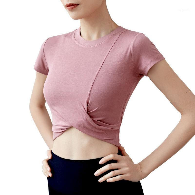 

Workout Tops For Women New Round Neck Solid Color T Shirt Loose Short Sleeve Breathable Crop Tops Fitness Clothes Yoga Shirts1, Green