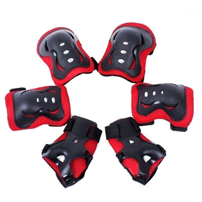 

6 pcs/set Kids Teens Elbow Knee Protective Guard Wrist Gear Pads Children hand guard Sports Safety Elbow & Knee Pads Accessorie1, Black