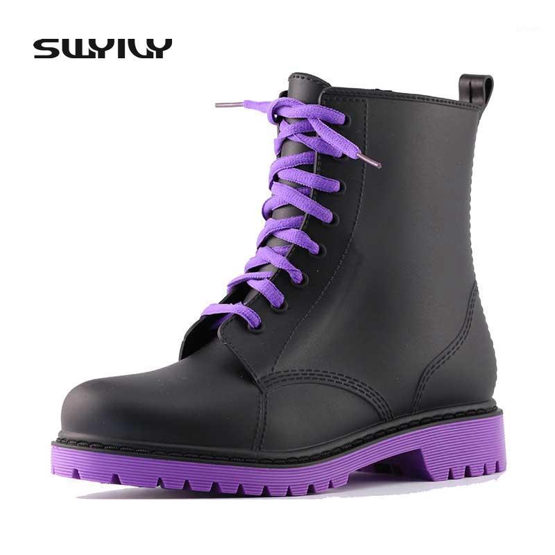

Pure Color Outdoor Rain Boots For Women38-41plus Size 2021 3 Colors Waterproof Female Hot Sale Rainning Water Shoes1, Black