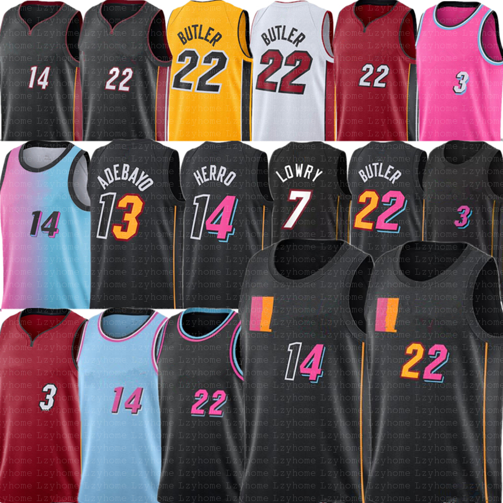 

Tyler 14 Herro Jimmy 22 Butler Humiamis Dwyane 3 Wade Basketball Jerseys Bam 13 Adebayo 75th Kyle 7 Lowry Duheatse Anniversary Pink Blue City Jersey Shirt, My store(lzyhome)