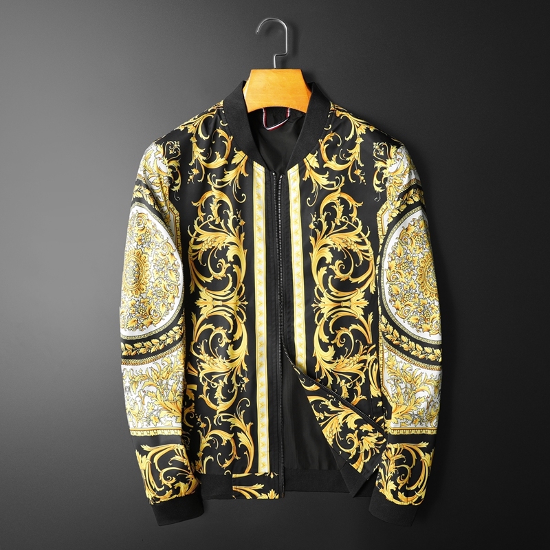 

High Quality Gold Printing 2021 Real Jacket Streetwear Male Social Clothes 68i9, Red