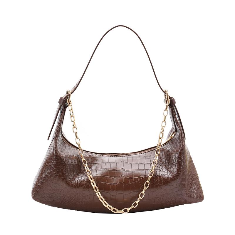 

High quality crocodile pattern Women's Shoulder Tote Bag luxury designer handbag bags for women 2021 purses and handbags sac, Black