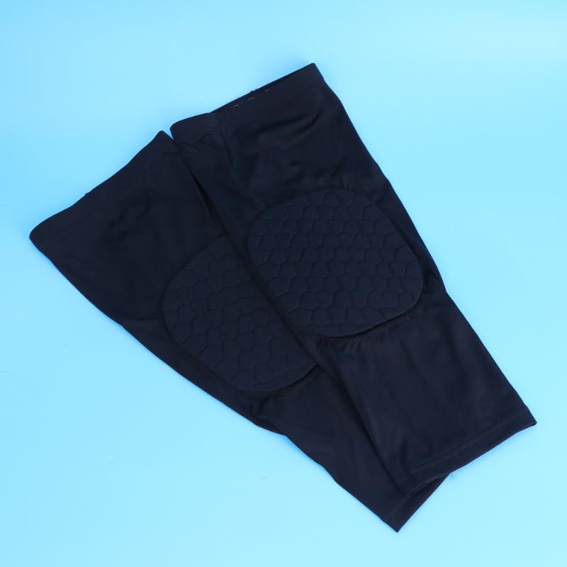 

2 Pcs Short Honeycomb Anti-collision Sports Knee Brace Protective Sleeve Guard Gear Support Breathable Knee Protector for Outdoo, White