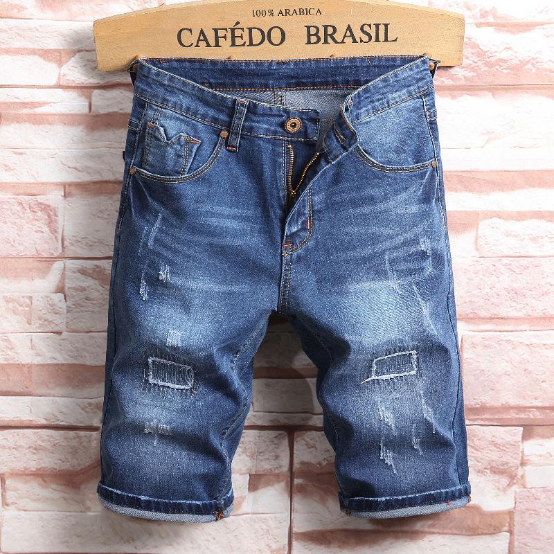 

Color Blue Short Solid Denim Jeans New 2021 Hot Sale, Usa size a509