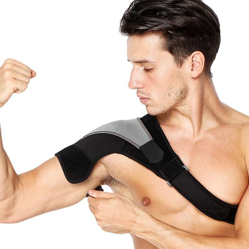 

Arthritis Shoulder Support Adjustable Sports Dislocation Pain Brace Strap Posture Corrector Sports Muscle Protector, Left