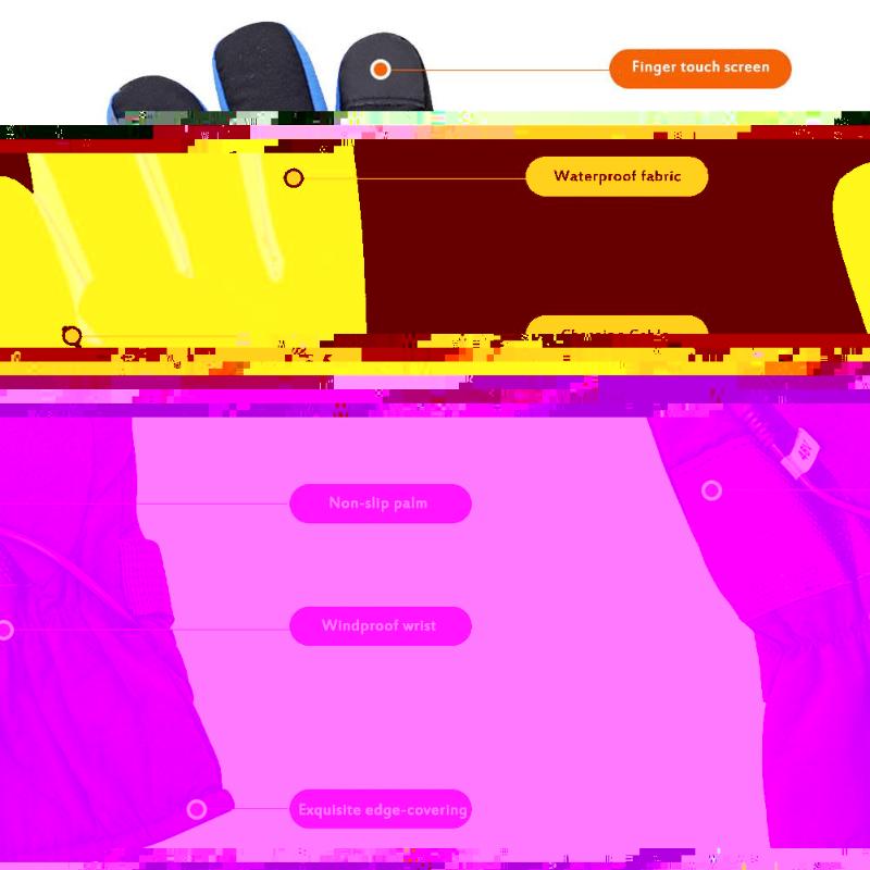 

Rechargeable Heated Gloves Ski Lithium Battery Self Winter Warm Gloves Heated for cycling Ski Thermal Heating, Blue