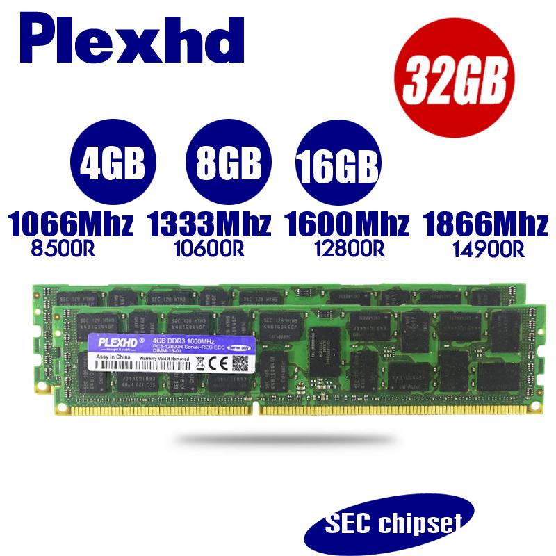 

PLEXHD Server memory RAM 4GB 8GB 16GB X79 X58 2011 LGA2011 DDR3 PC3-10600R 12800R 14900R ECC REG 1866Mhz 1600Mhz 1333Mhz PC RAM