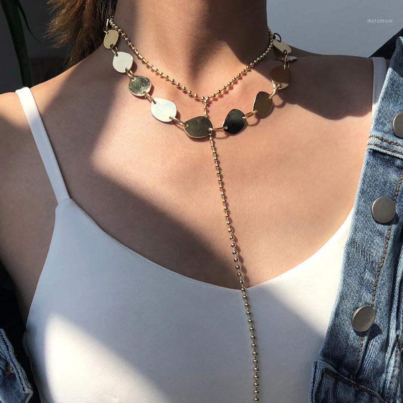 

Long Chain Tassel Pedant Necklace for Women Layered Metal Geometric Choker Necklace Statement Gothic Choker Jewelry1
