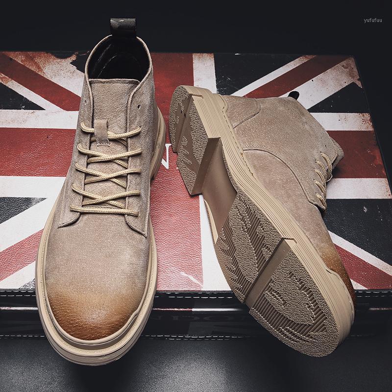 

2020 New Bottes Pour Hommes Men Winter Snow Boots Waterproof Non-slip Outdoor Footwear Zapatos De Hombre Fashion Men Sneakers1, Khaki