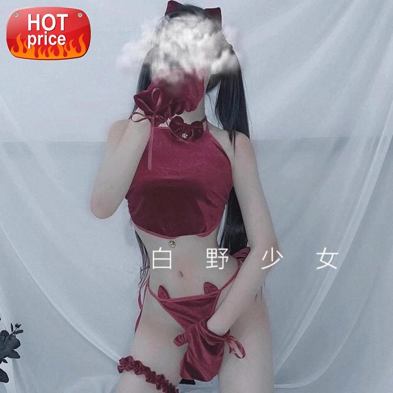 

Valentine's Day Cute Cat Role Play Anime Cosplay Sexy Costumes Babydoll Woman Bikini Japanese Catwoman Sexy Lingerie Hot Erotic #227M, Black;white