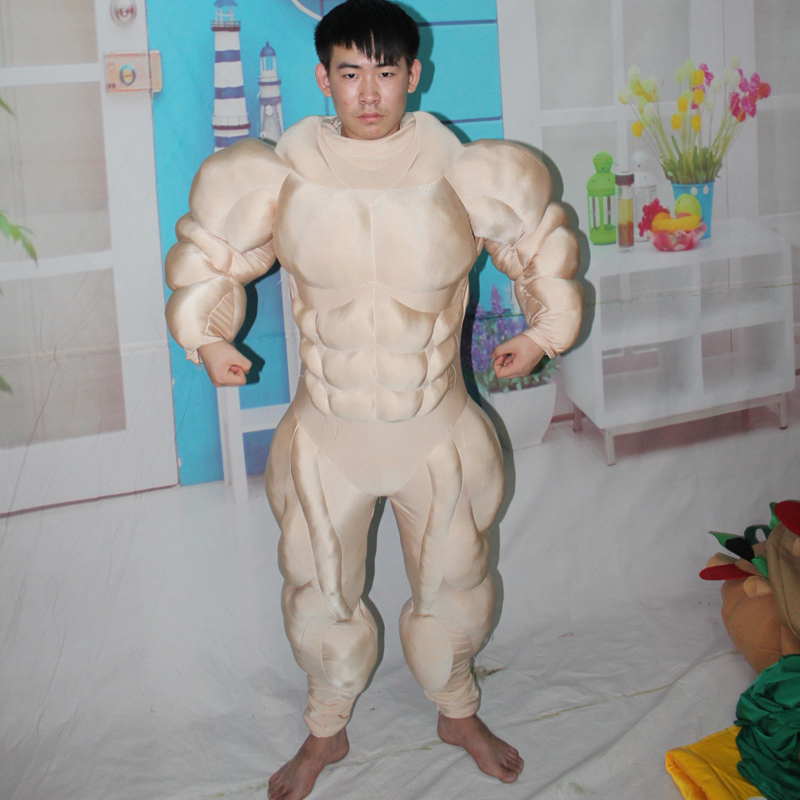 Mascot CostumesHalloween Muscle Model Mascot Costume Advertising Promotion Suits Party Game Dress Adult Size Xmas Outdoor Decorations-image-747566514