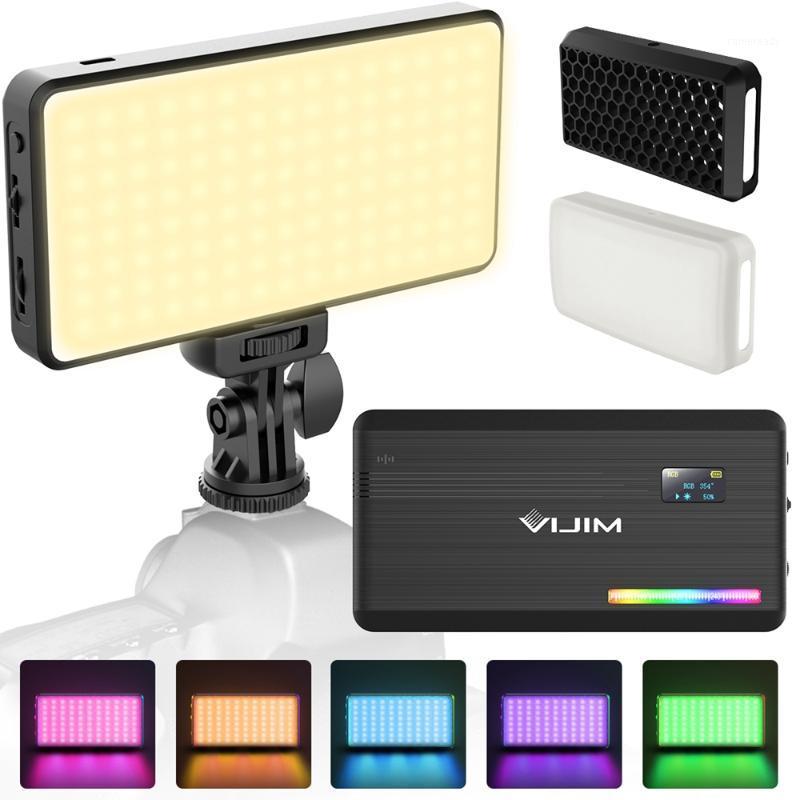 

VIJIM VL196 RGB Led Video Light CRI95+ 2500K-9000K 20 RGB Color Effect Scenes With OLED Display Diffuser 3000mAh Fill Light1