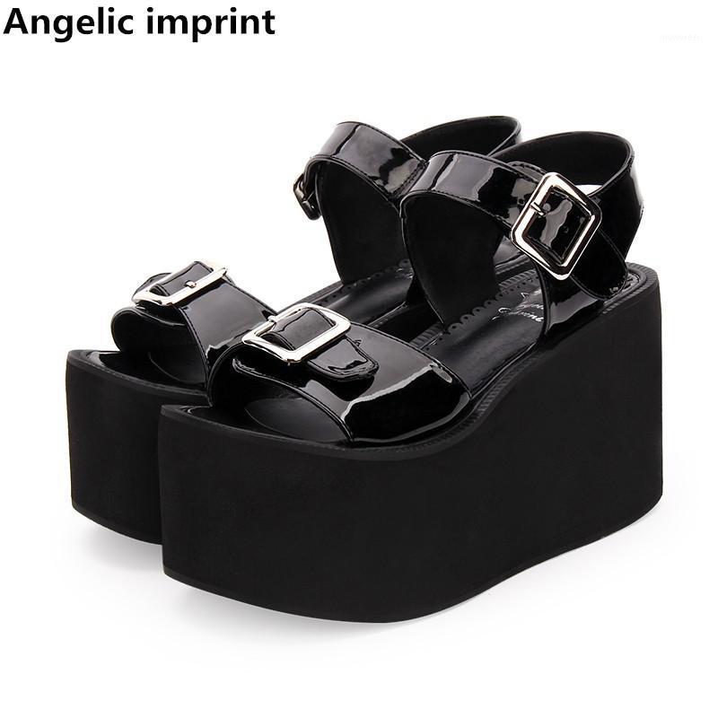

Angelic imprint woman mori girl lolita cosplay punk shoes lady high heels pumps women princess summer dress sandals 10cm1, Pl