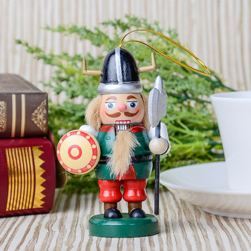 

6PCS Christmas Nutcracker Decoration 10cm Wooden Nutcrackers Soldier Creative Xtmas Gift Pendant Puppet For Child DBC VT1133