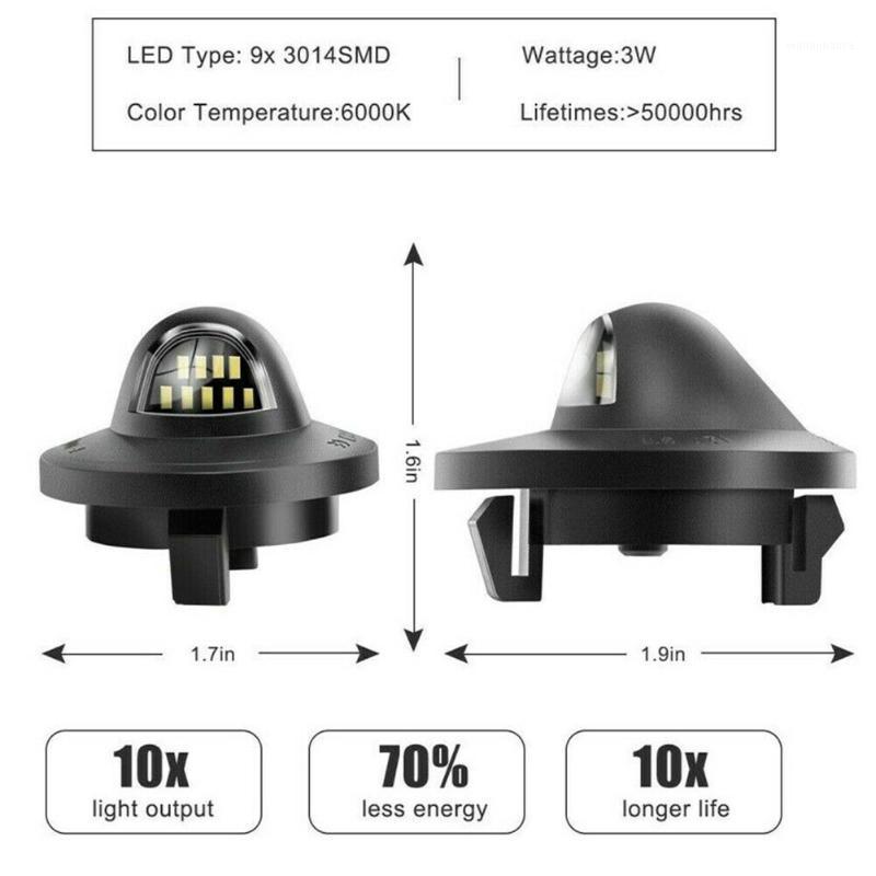 

Emergency Lights 2x Set LED License Plate Light Replacement For F150 F250 F350 1990-2014 Simply Plug & Play Automotive Goods