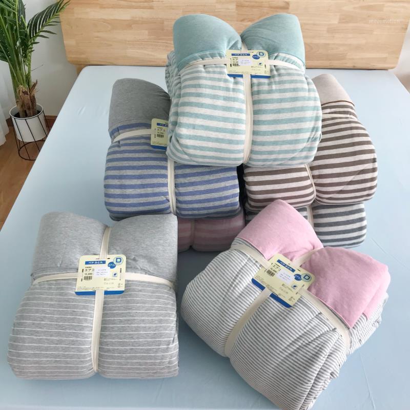 

Quilt for double bed Comforter winter nordic twin soft quilts blanket single adults quilted camping floral Striped quilted plaid1, 10