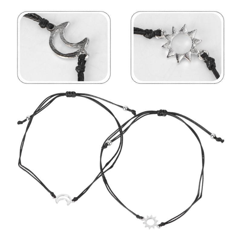 

2pcs/Set Couple Bracelet Stylish Wrist Chain Unisex Hand Chain Festival Gift