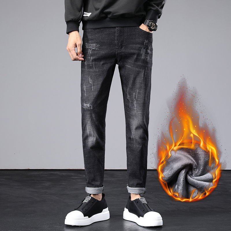 

2021 New Brim in Fashion New Winter Released Nine-point Beam Foot Work Done with Harlan Tools Long Black Pants Free 0ZE7, Blue plush.