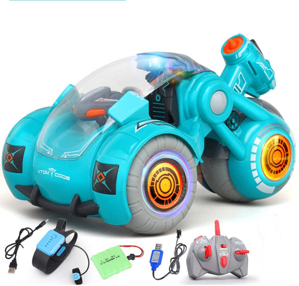 

Remote Control Stunt Car LED Sci-Fi Spray Racing 2.4Ghz 3D Deformation Gesture Sensing Twists Vehicle Drift Cars for Kids