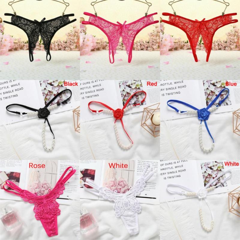 

Women Sexy Opening Crotch Panties Ladies Flower Lace Female Briefs Thongs G-string Lingerie Sexy Underwear