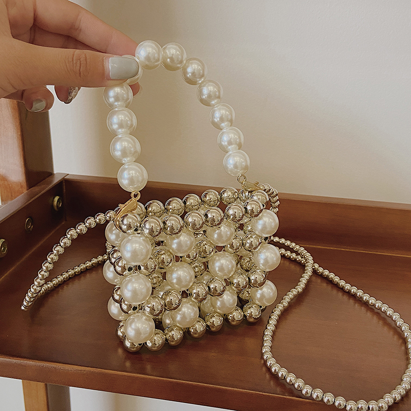 

Pink Sugao women shoulder bags handbags designer crossbody bags Pearl bag luxury fashion purses high quality mini phone bag shopping bag HBP, White