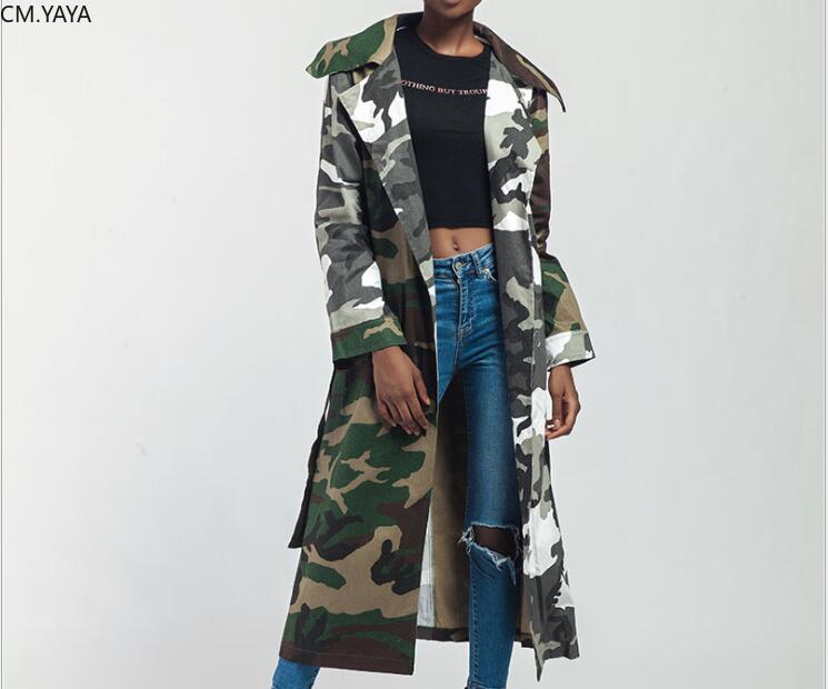 

Autumn Winter cloak Poncho coat Full sleeve women camouflage Print Sashes Long coat outerwear Trench vintage Cardigan GL8971, Red