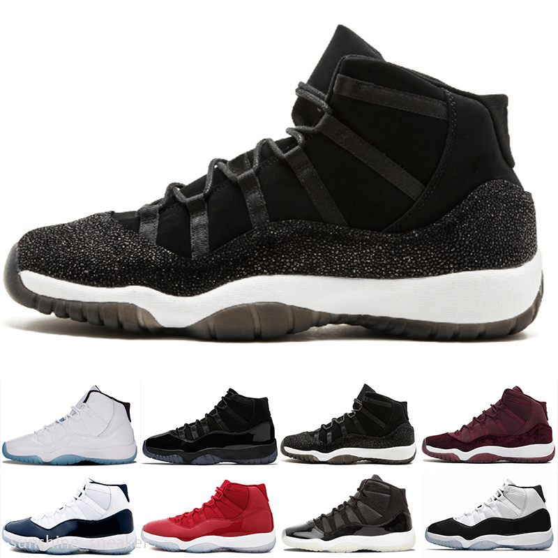 

New 11s men women basketball shoes High heiress night maroon pantone concord 45 bred space jam men sports trainers sneakers, As photo