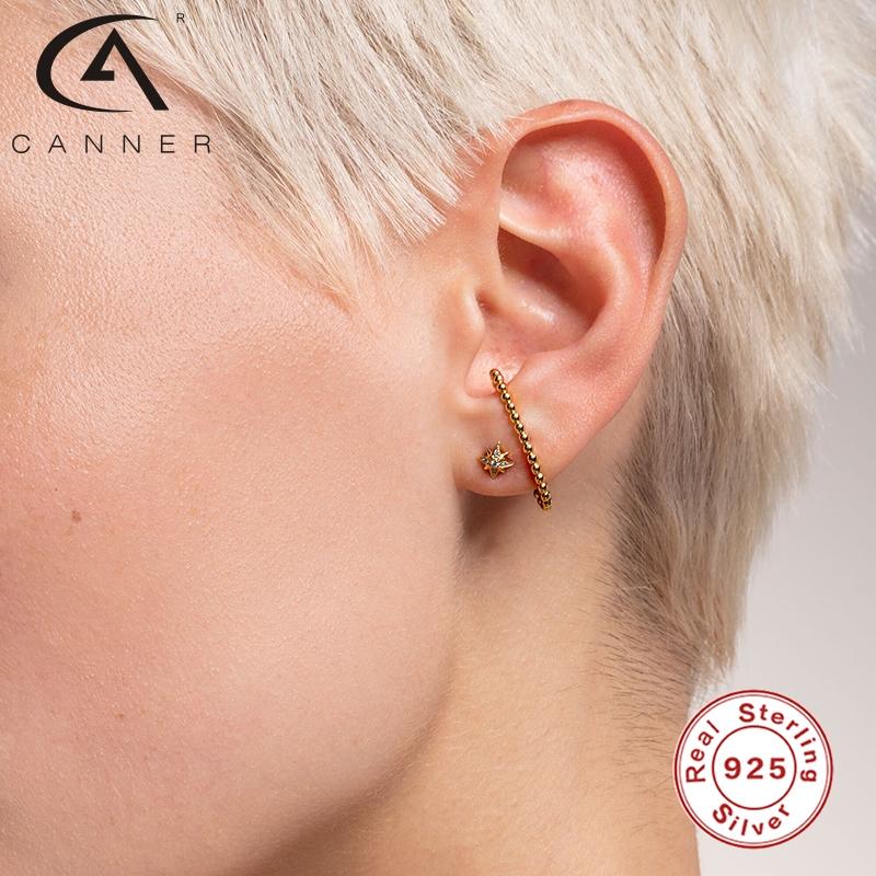 

Stud CANNER Earrings For Women 100% Real 925 Sterling Silver Piercing Ins Mini Sparkle Star Fine Jewelry Pendientes