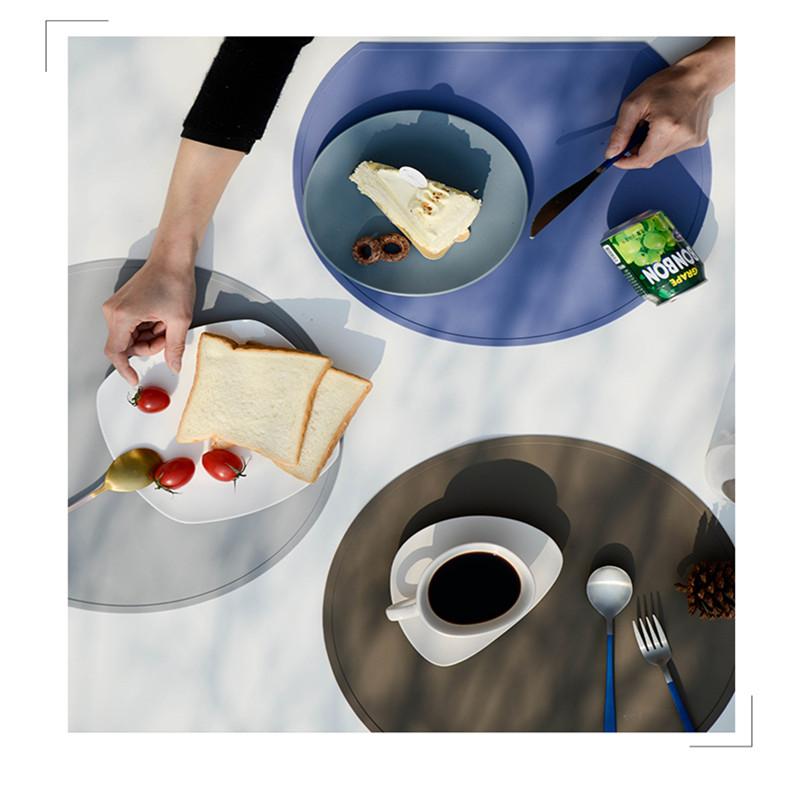 

Silicone Waterproof Placemat Table Mat Heat Insulation Anti-Skidding Tableware Pad Washable Durable For Kitchen Accessories