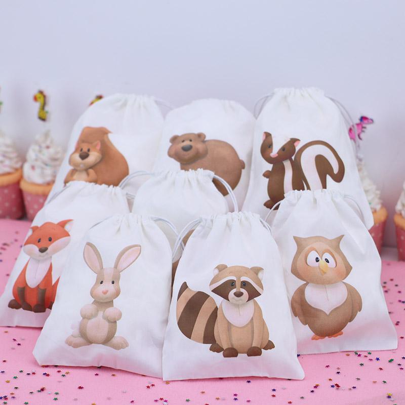 

Woodland Animals Birthday Favor Bags Candy Bags Gift Forest Baby Shower Favor Woodland Animals Party Decoration