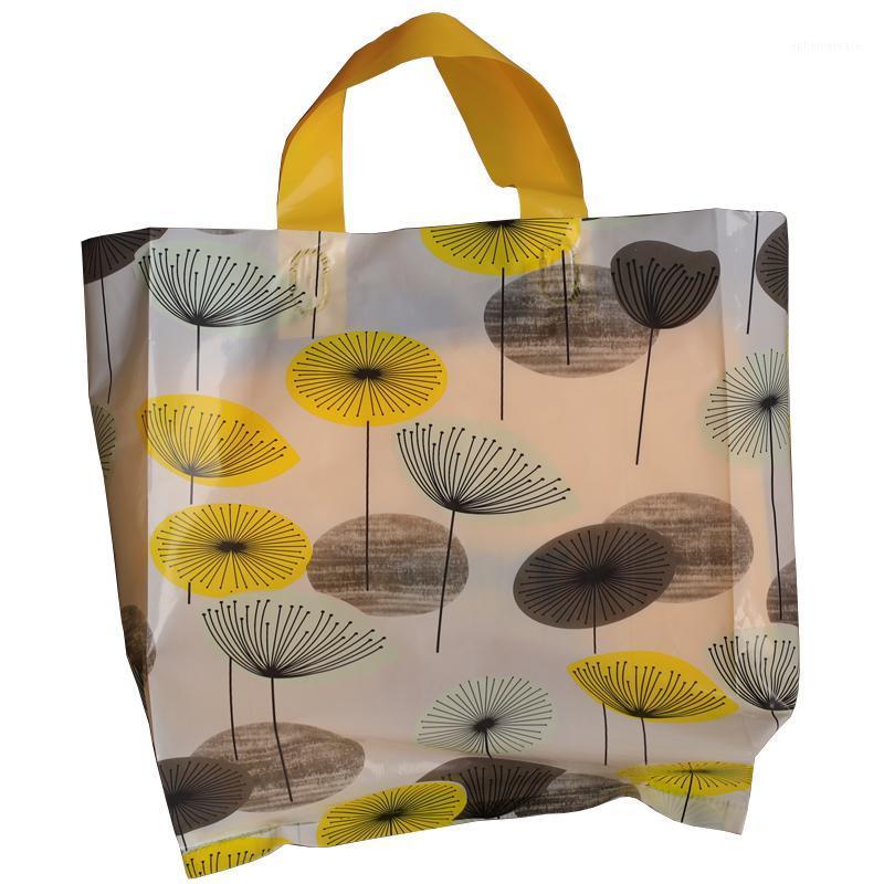 

50pcs Gift Packaging Bag with Handle Plastic Bag Packing Shopping Business Clothing Package Bags Party Supply Gift Bags1