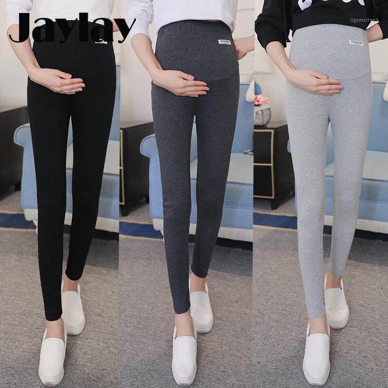 

2021 Autumn Spring Maternity Sport Pants Elastic Waist Belly Casual Trousers Clothes for Pregnant Women Pregnancy Pants 201121061, Black