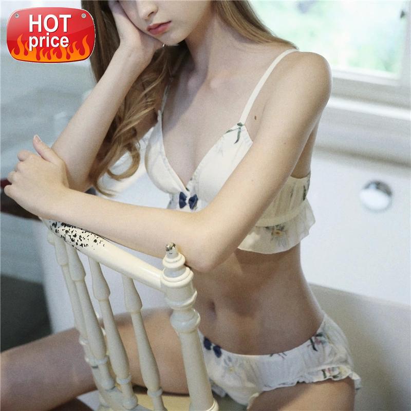 

Sexy Bras and Panties Sets for Women Lounge Seamless Underwear Suit Intimate Cute Lingerie Kawaii Flower My Melody Bra Thong New #yC2q, Black;white