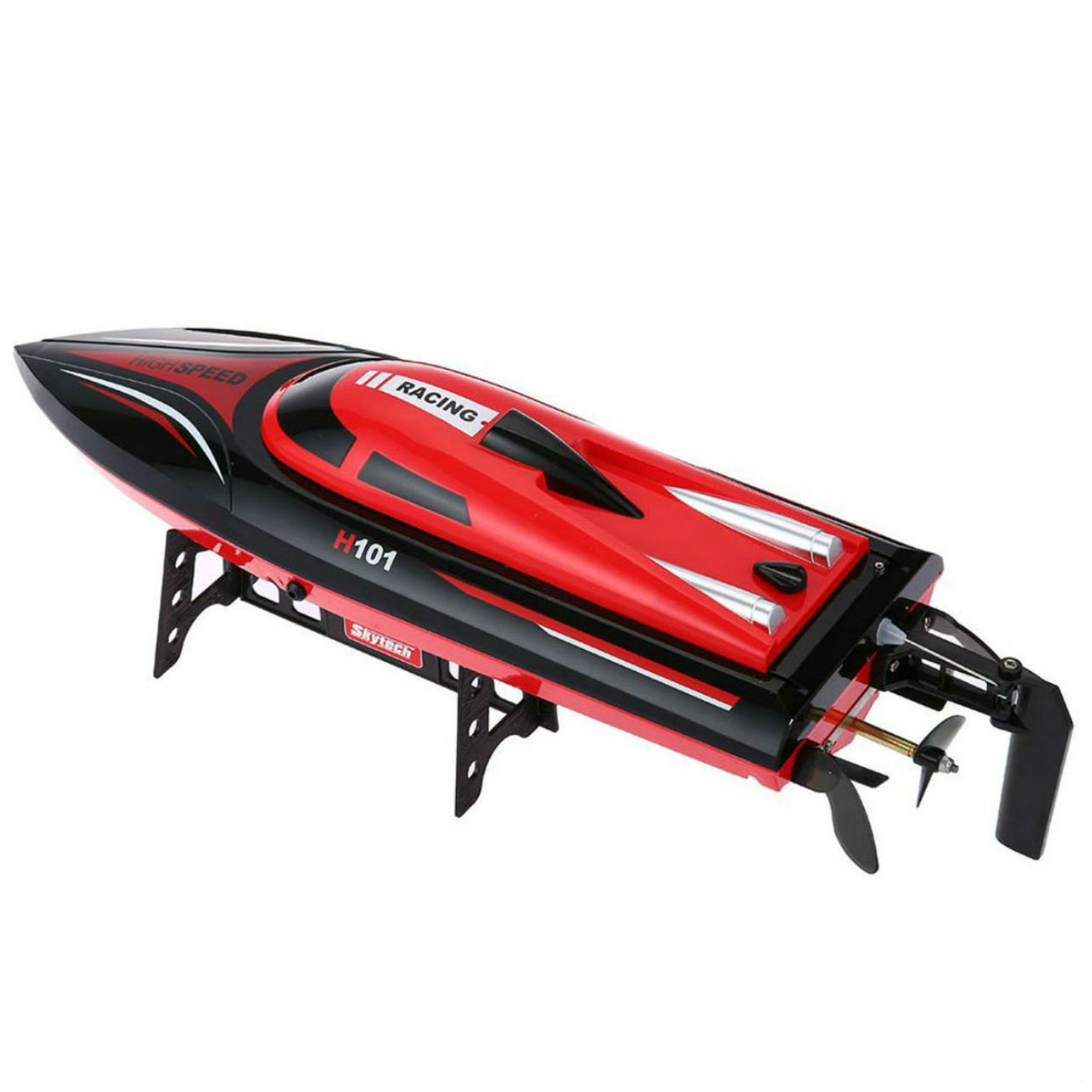 

Newest Speedboat Outdoor H101 RC Boat 2.4G 30km/h High Speed Racing Remote Control Ship RC Steerable Boat For Boy Toys, Red