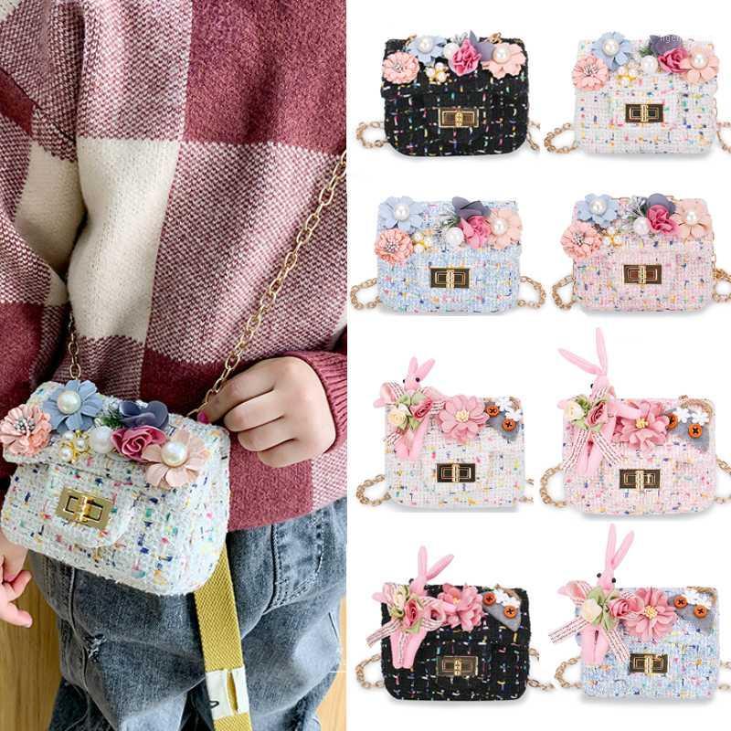 

Children's Mini Handbag Cute Flower Crossbody Bags for Kids Small Coin Wallet Baby Girls Pearl Change Purse Gift1, Pink flower