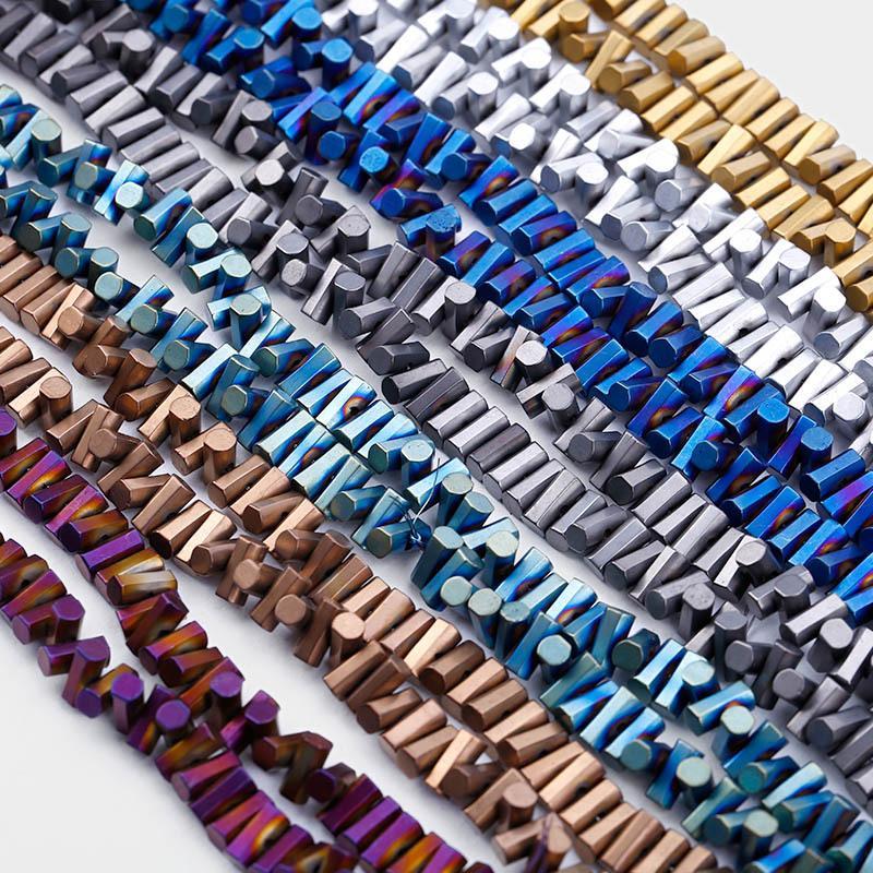 

Natural Stone 8*8mm Hematite Colorful Plating Cylindrical Loose Beads Jewelry Making DIY Necklace Bracelet Earrings Accessories1