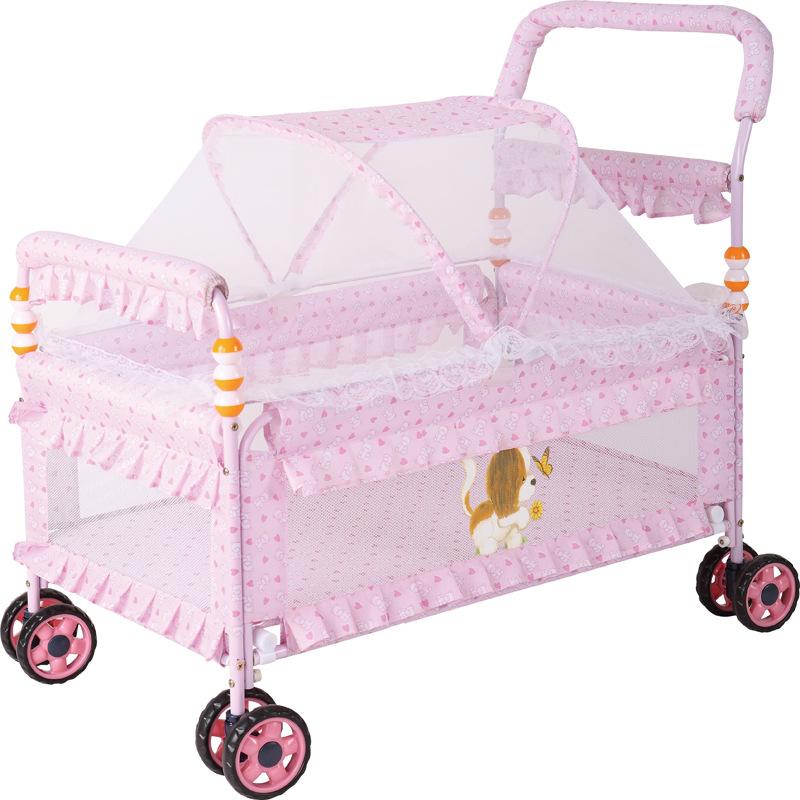 

Baby Cribs European Crib Portable Multi-function Iron Bed Environmental Protection Born Children's Cart Nest