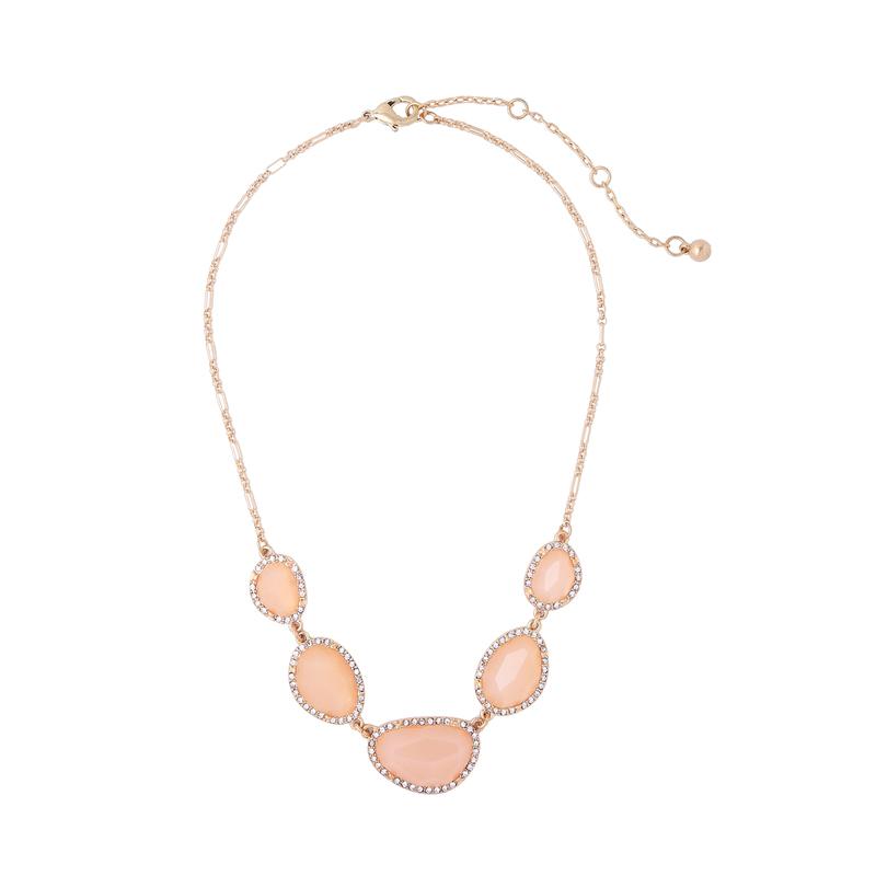 

New Arrival Fashion 2020 Romantic Pink Color Acrylic Drop Necklace For Women Adjustable Jewelry Accessory Wholesale