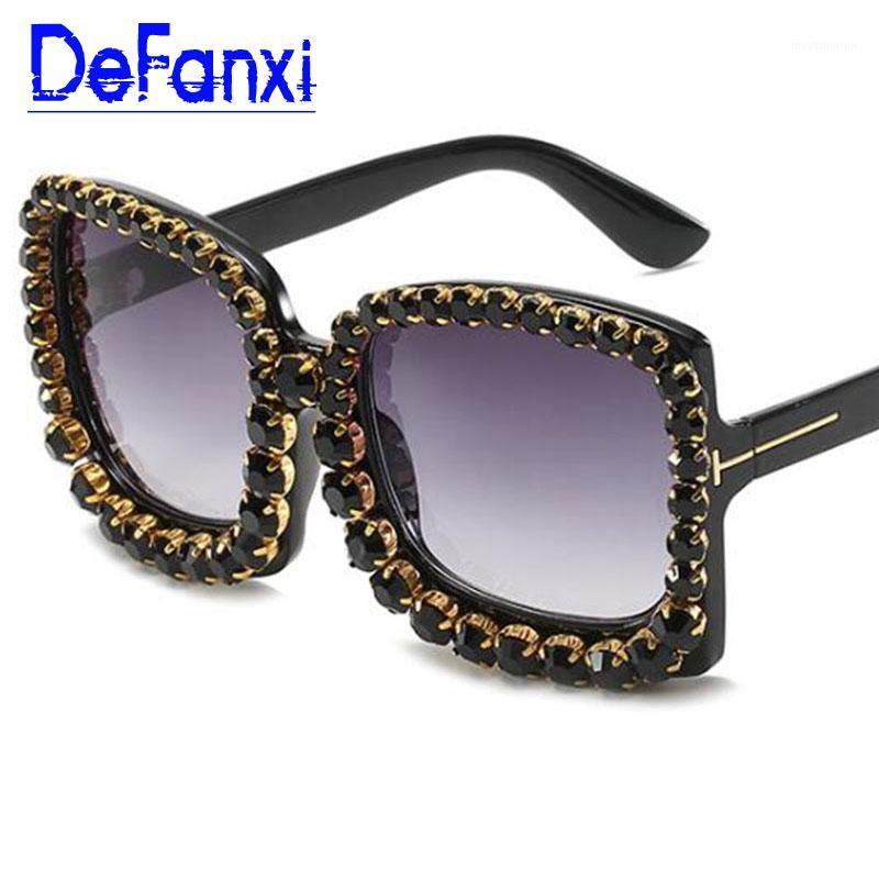 

Oversized Square Black Rhinestone Sunglasses Women Fashion Luxury Designer Diamond Sun Glasses Crystal Vintage Shades Oculos1