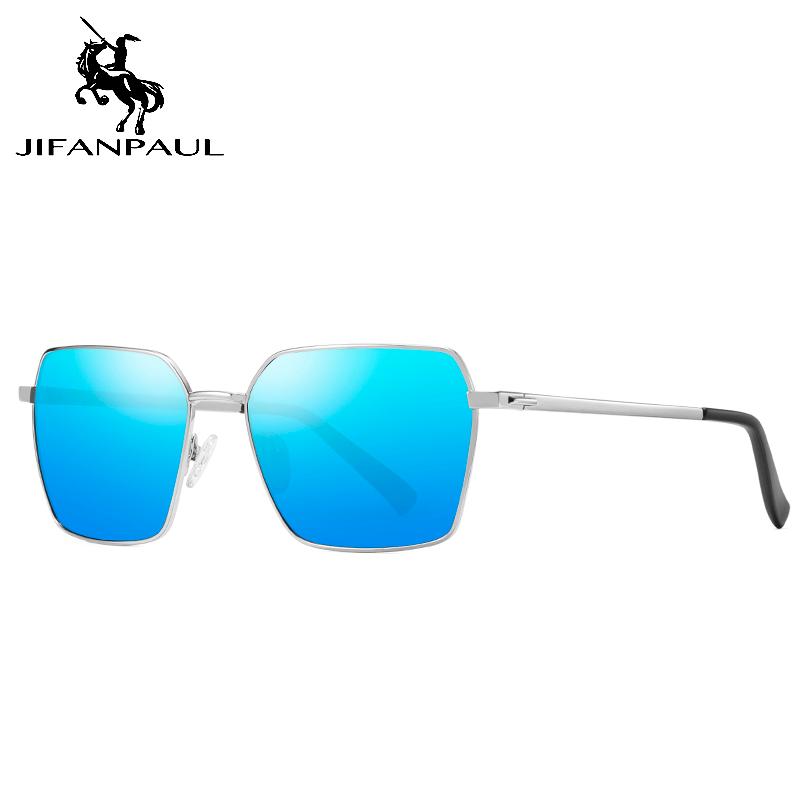 

JIFANPAUL Polarized square sunglasses male classic driving travel sunglasses unisex metal frame brand design goggles male