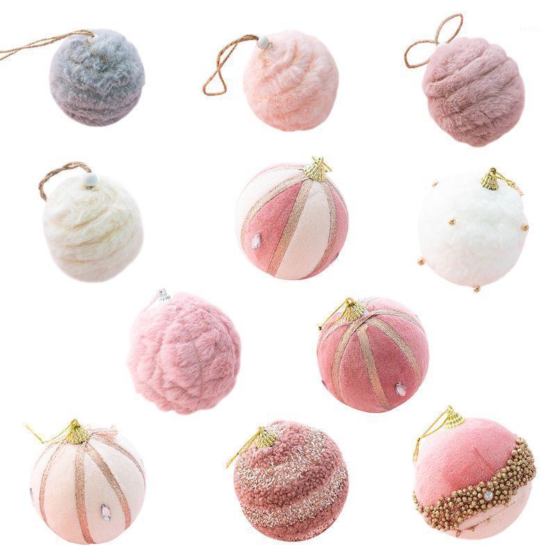 

Christmas Plush Ball Ornaments Shatterproof Christmas Decorations Tree Plush Bal Drop Ship1