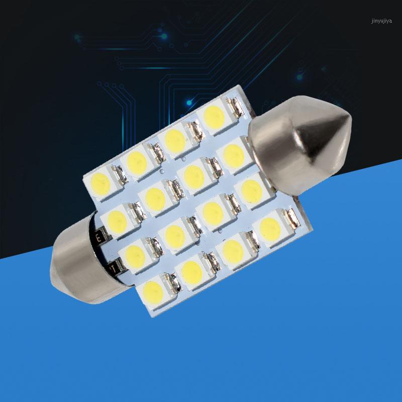 

39mm 16 LED 3528 1210 SMD Car Festoon Interior White SMD Dome Light Lamp C5W Bulb 6423 6451 64611, As pic
