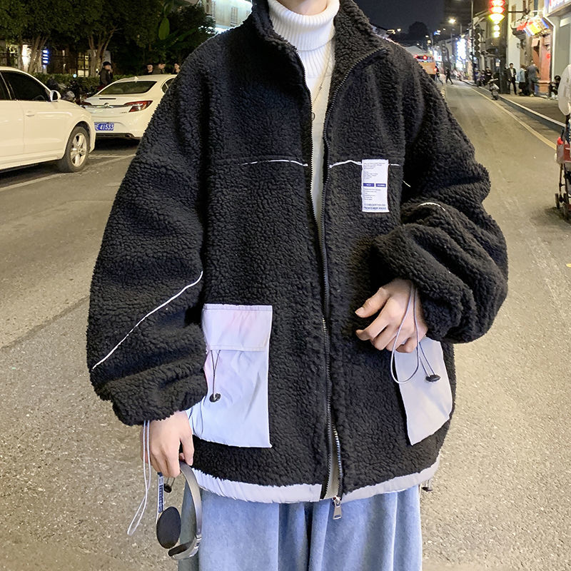 

Masculino-acolchoado 2021 New Outono-inverno Novo Estilo Mais Veludo Reflexivo Algodo-acolchoado Casuais Juventude XN96, Coffee